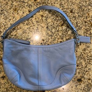 Coach Sky Blue Leather Hobo Bag